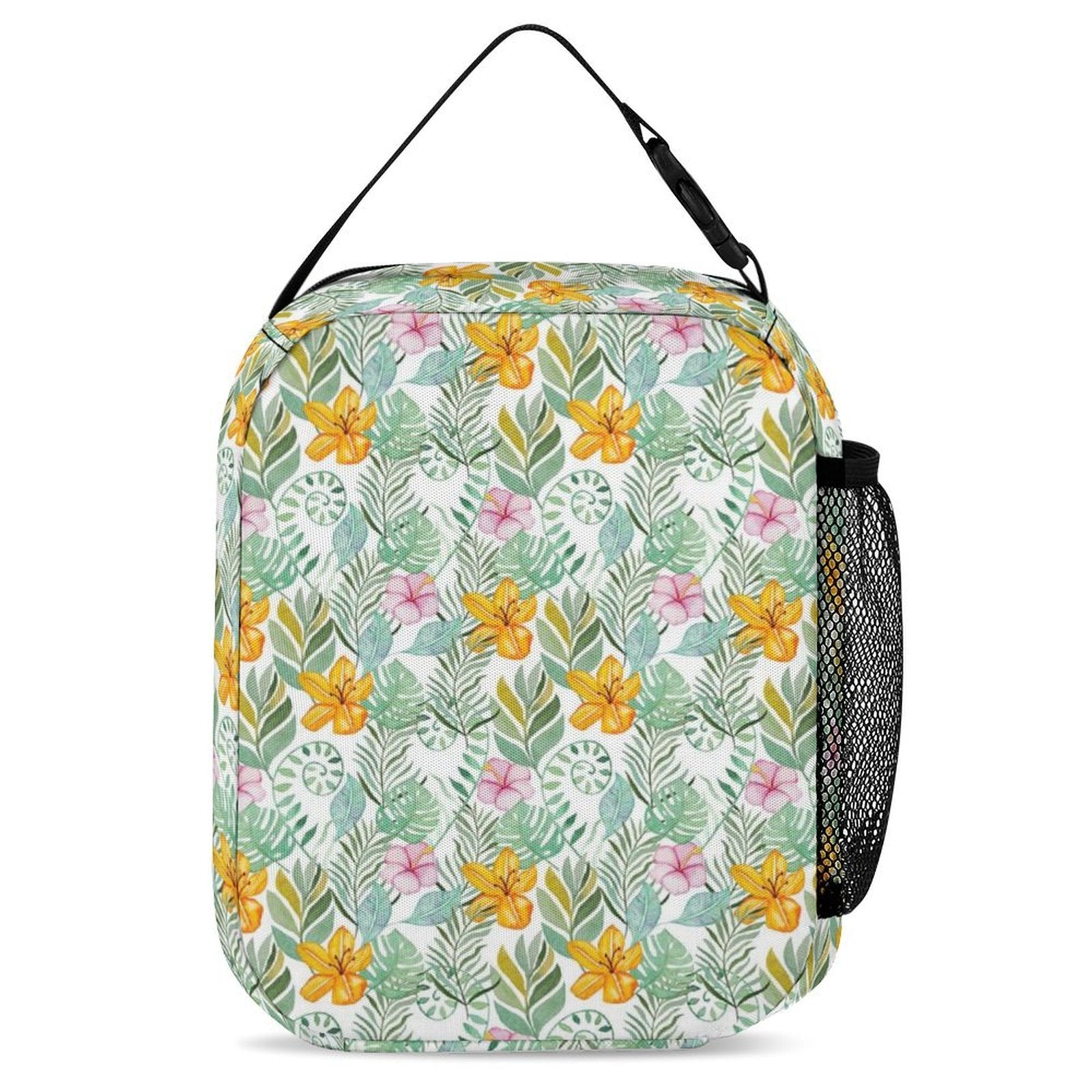 Tropical Flowers And Leaves Backpack, Lunch Bag & Pencil Case Set
