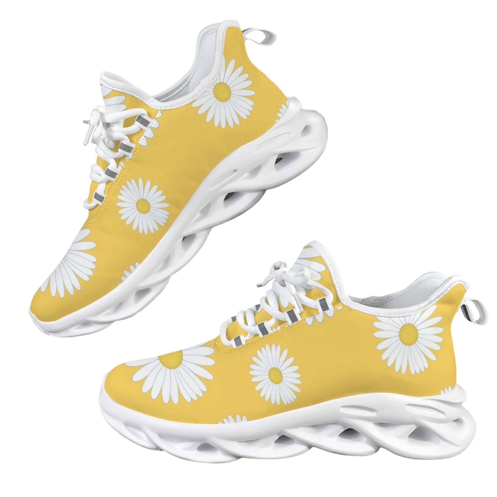 Daisies On Yellow Women's Twisted Sole Sneakers