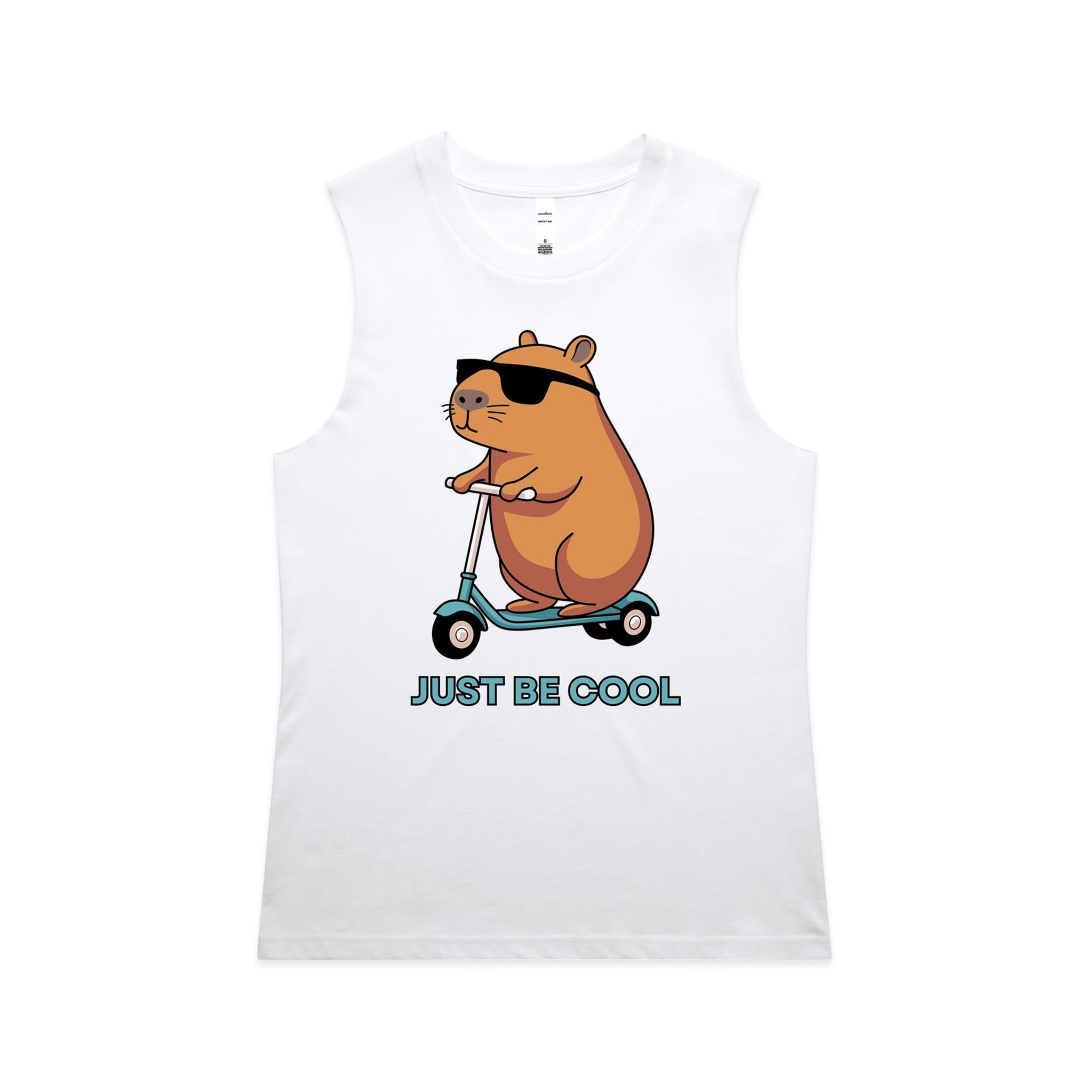 Capybara, Just Be Cool - AS Colour Women's Maple Tank
