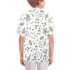 Music Time Senior Kids Hawaiian Shirt Senior Kids Hawaiian Shirt 8-15 Music Printed Offshore