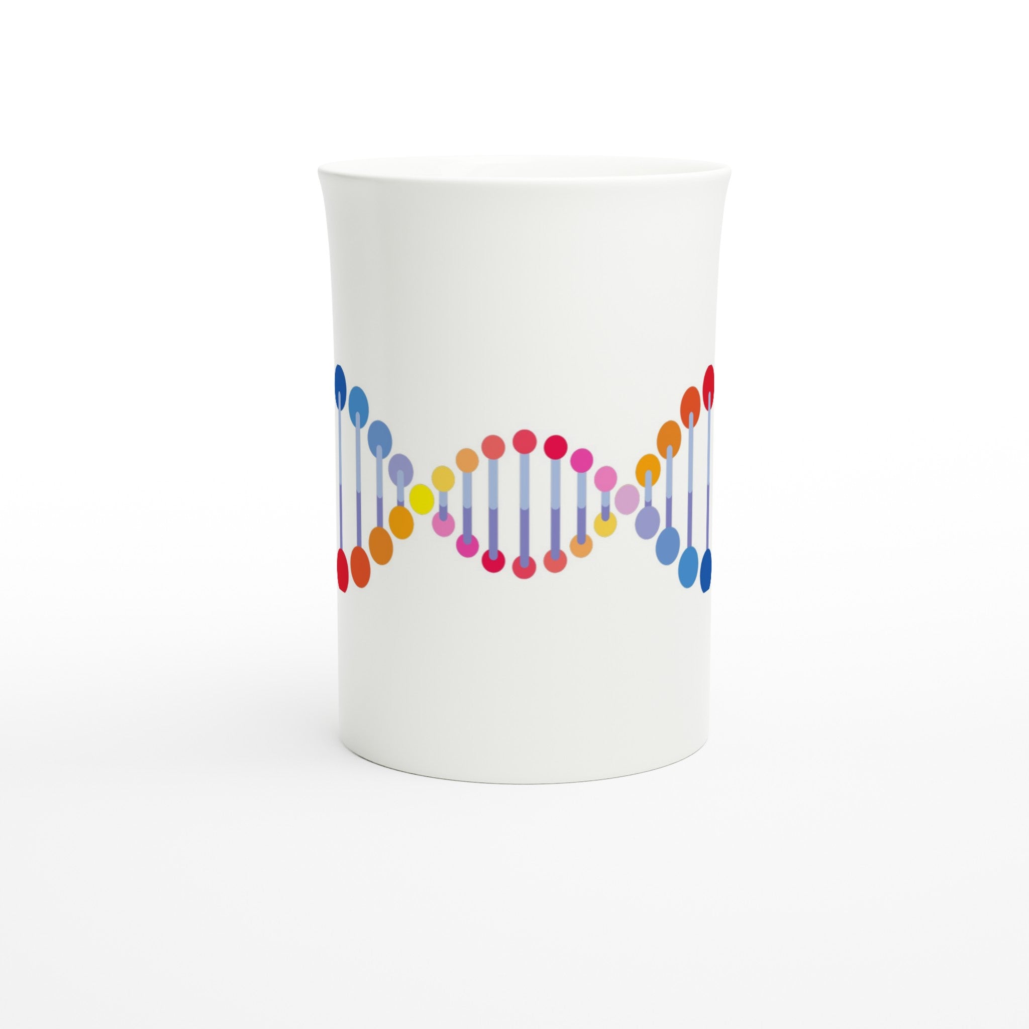 DNA - White 10oz Porcelain Slim Mug Porcelain Mug Globally Fulfilled Science
