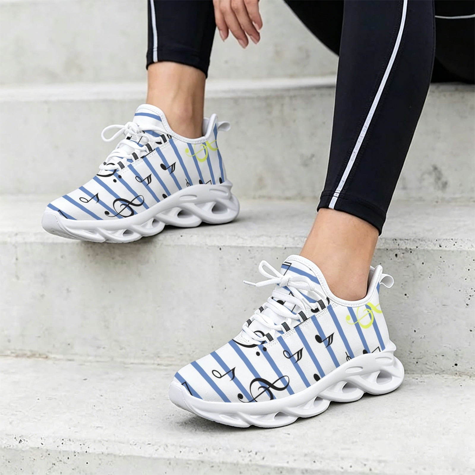Music Stripes Women's Twisted Sole Sneakers