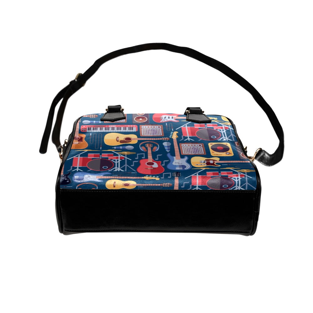 Music Instruments Blue - Shoulder Handbag (Model 1634) Shoulder Handbags (1634)