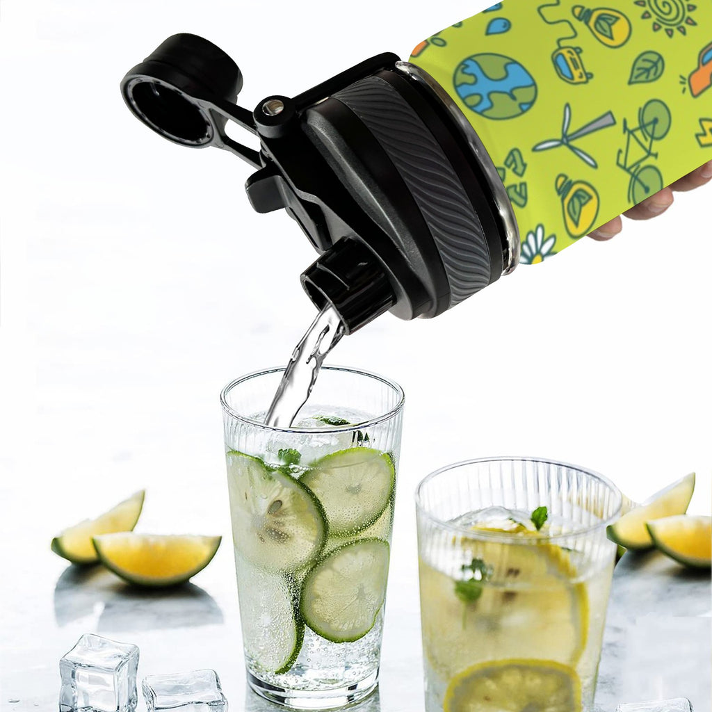 Go Green - Insulated Water Bottle with Dual-Use Lid (18oz) Insulated Water Bottle with Dual-Use Lid (18oz) Environment Printed Offshore