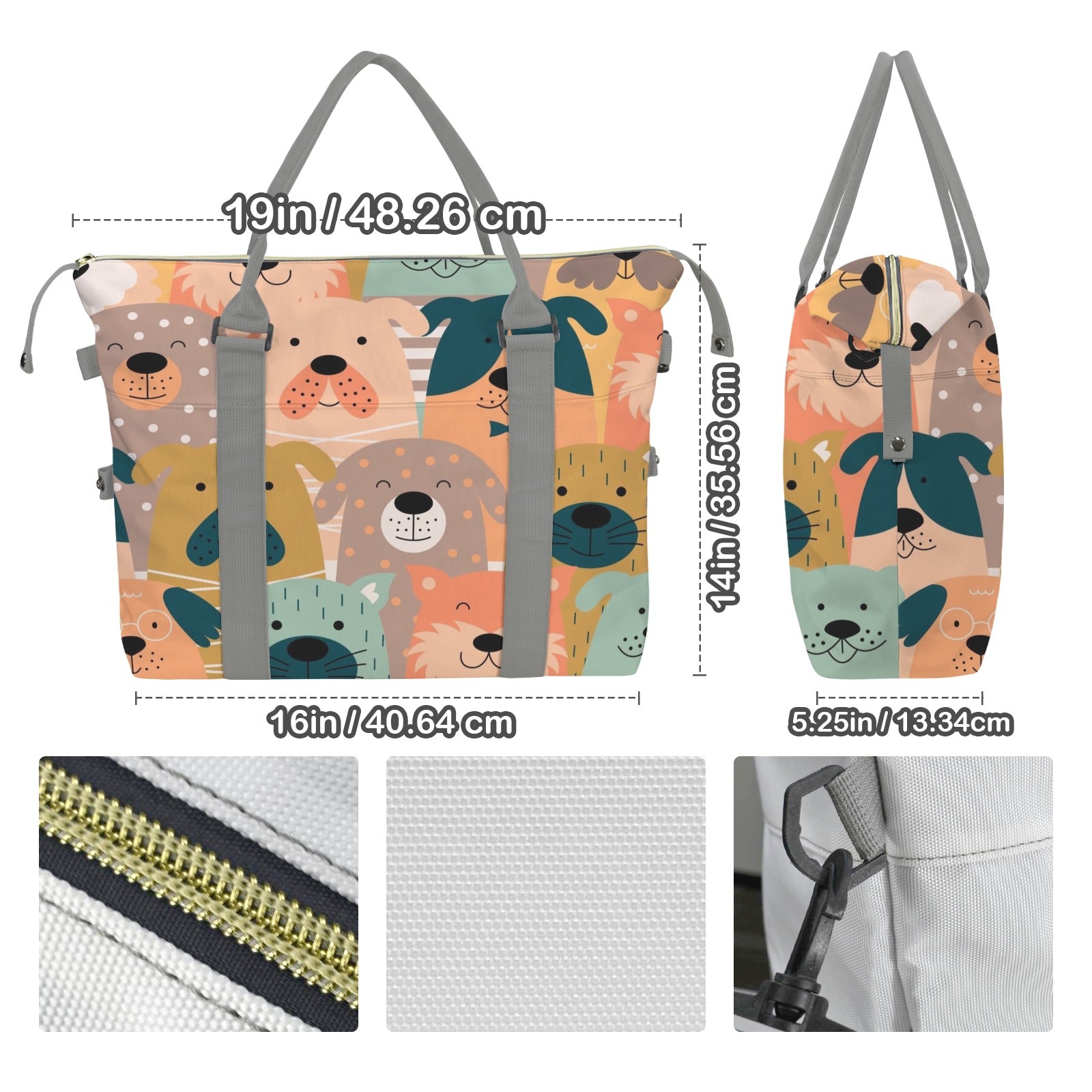 Lots Of Dogs Duffle Bag-Simple (Model 1715) Duffle Bag-Simple (1715)