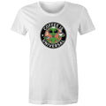 Coffee Is Universal, Alien Women's AS Colour T-shirt White Womens T-shirt Coffee Printed In Australia Sci Fi