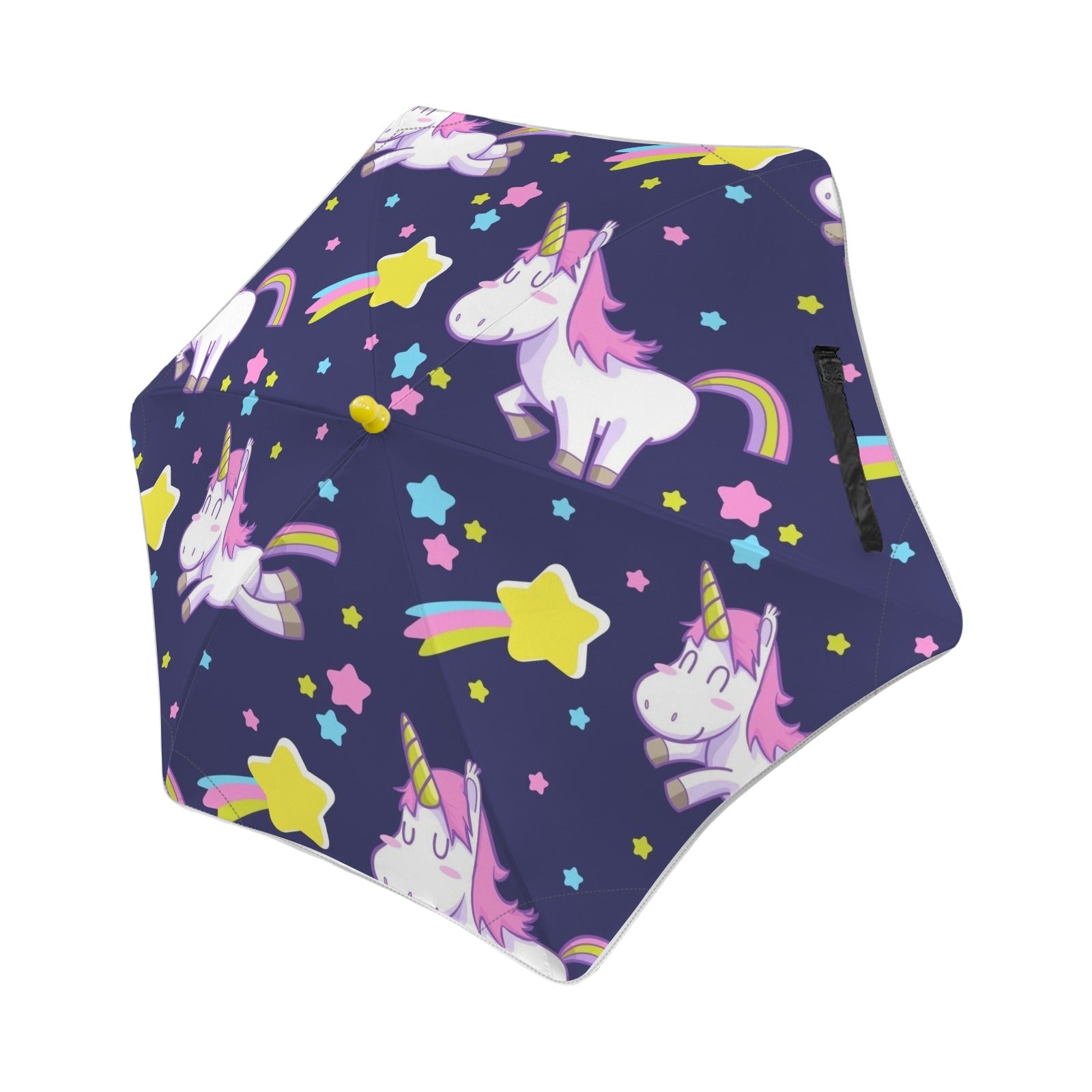 Rainbow Unicorn Kids Safe Round Corner Umbrella One Size Kids Safe Round Corner Umbrella animal Printed Offshore