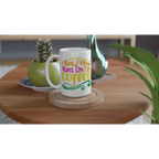 Personalised - This Mum Runs On Coffee - White 15oz Ceramic Mug Personalised 15oz Mug customise Globally Fulfilled Mum personalise