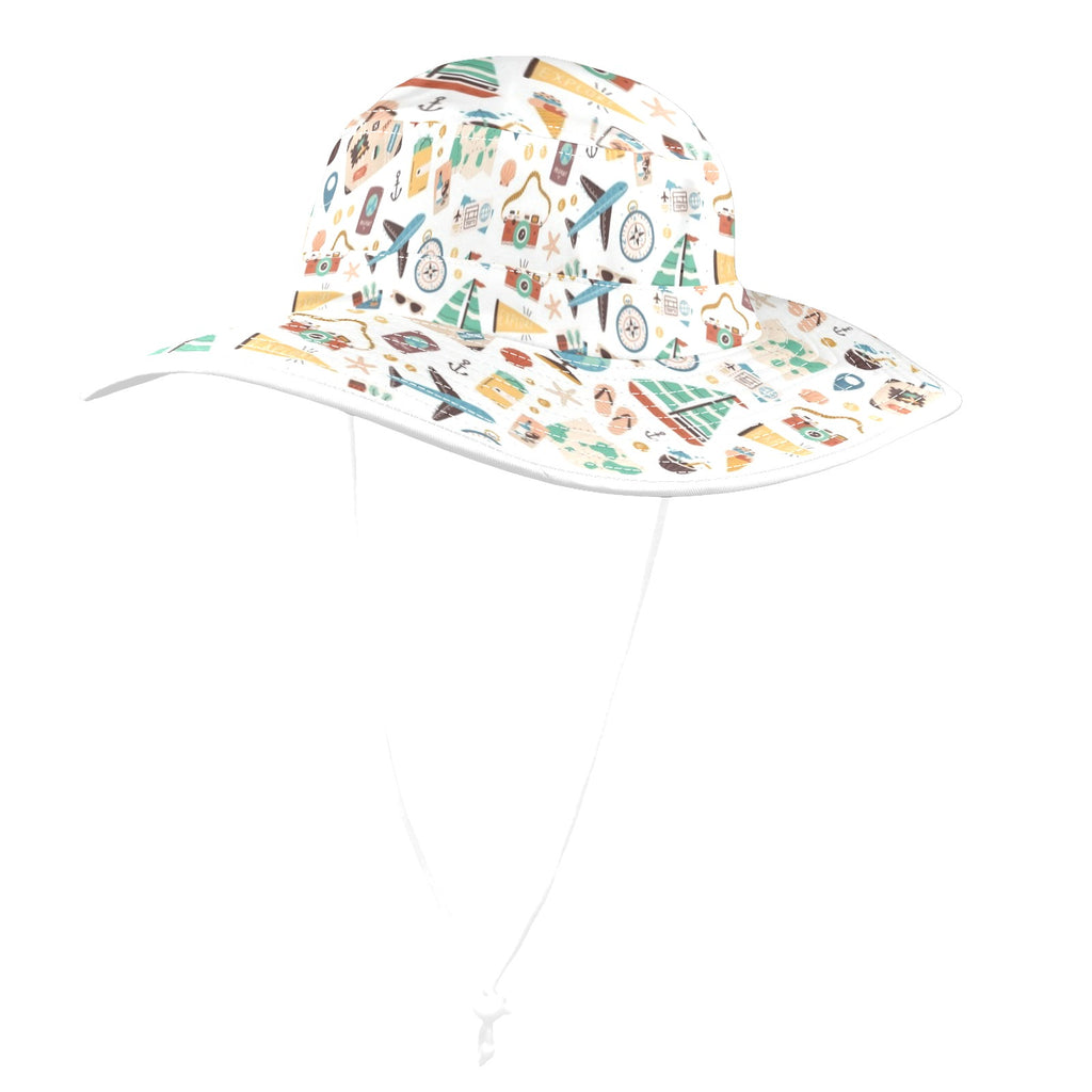 Travel And Explore Wide Brim Bucket Hat Wide Brim Bucket Hat Printed Offshore