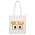 Everything Is OK, Periodic Table Parcel Canvas Tote Bag Default Title Small Tote Bag Printed In Australia Retro Tech