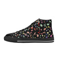 Quavers, Music Notes Women's High Top Canvas Shoes US12 Womens Classic High Top Shoes Printed Offshore