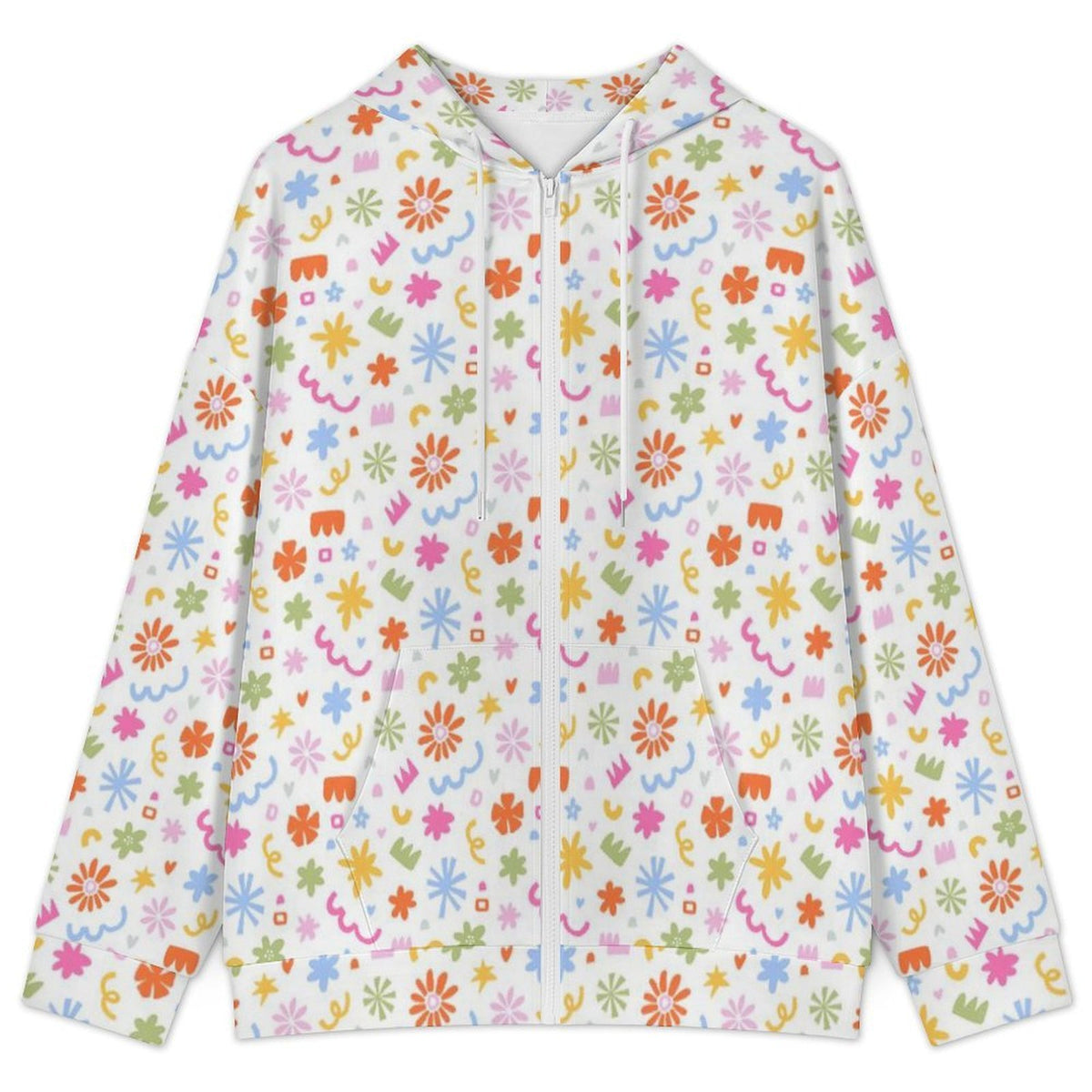 Abstract Colourful Shapes Women's Full-Zip Hoodie