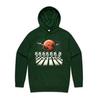 Astronaut Zebra Crossing In Space - Mens Hoodie Forest Green Mens Hoodie Printed In Australia Space