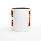 Personalised - Marquee Lights Initial - White 11oz Ceramic Mug with Color Inside Personalised 11oz Mug Customise Globally Fulfilled Personalise