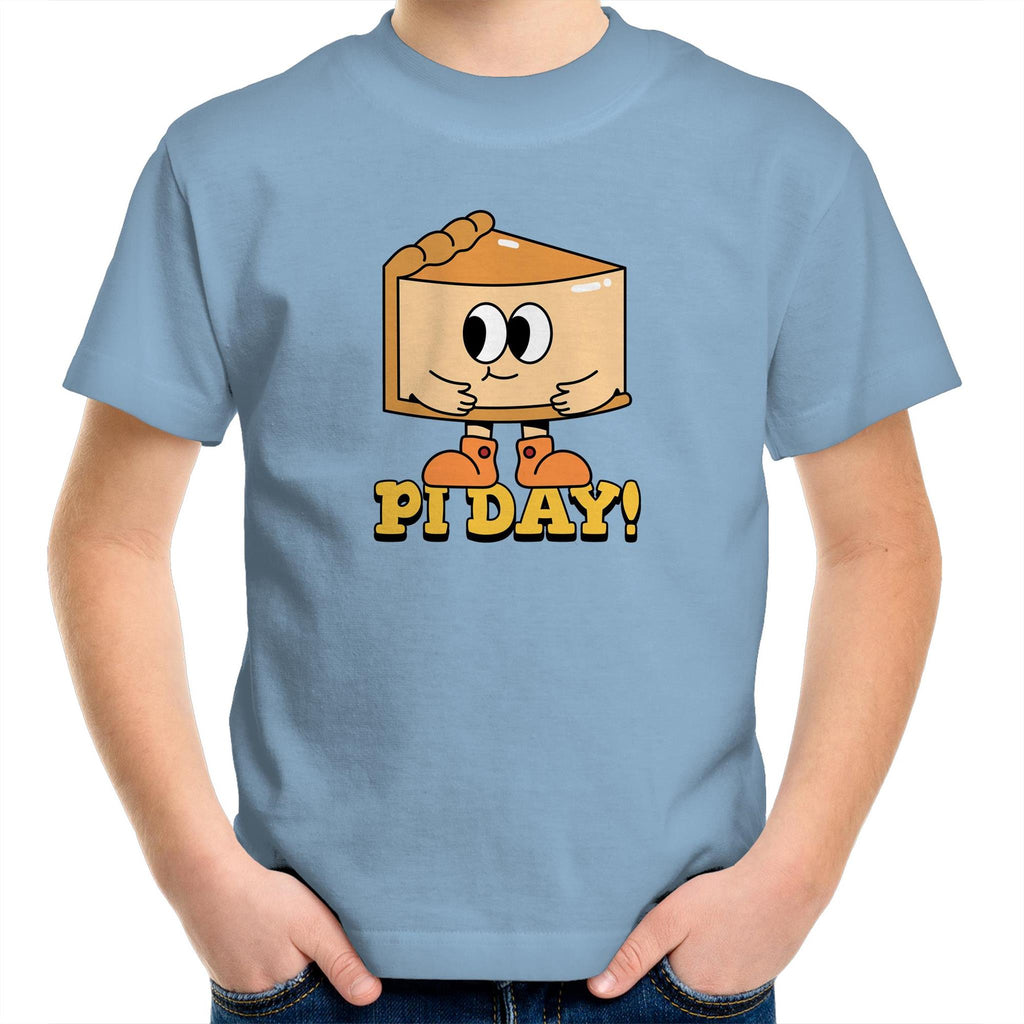 Pi Day - Kids Youth T-Shirt Carolina Blue Kids Youth T-shirt Maths Printed In Australia