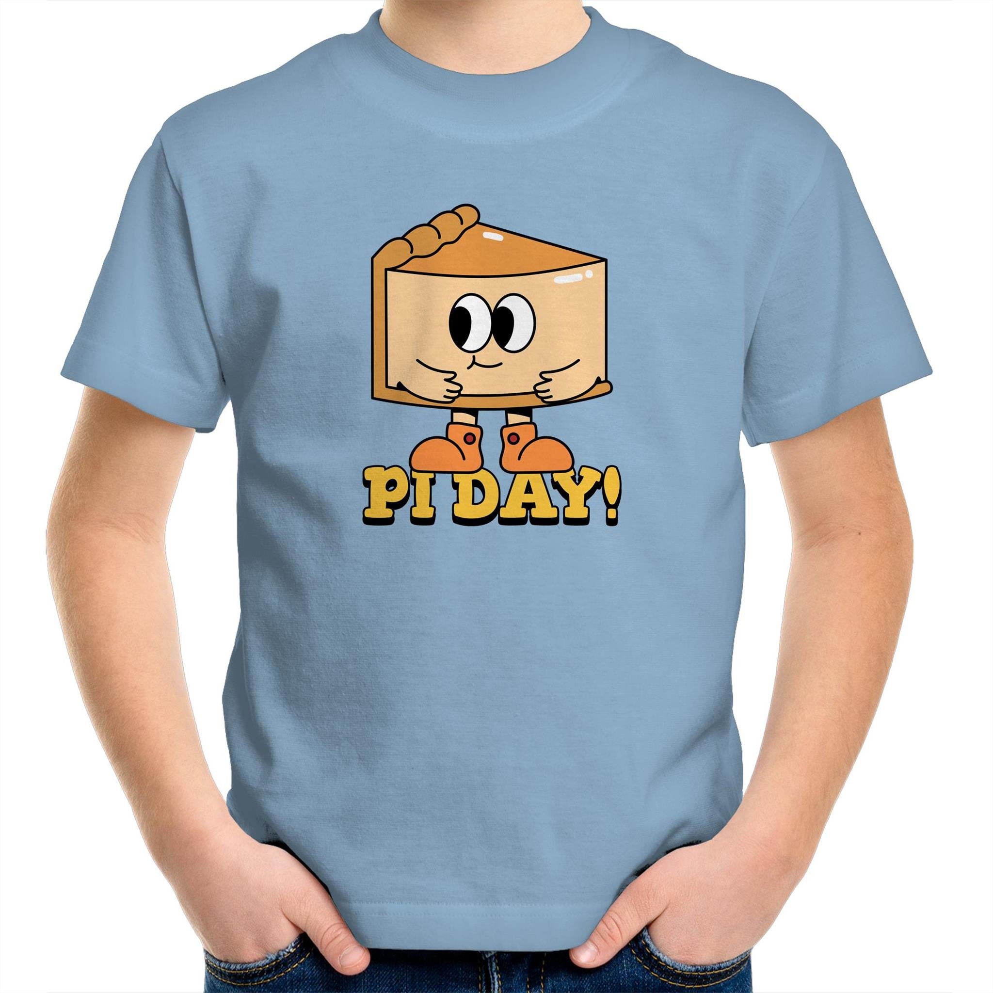 Pi Day - Kids Youth T-Shirt Carolina Blue Kids Youth T-shirt Maths Printed In Australia