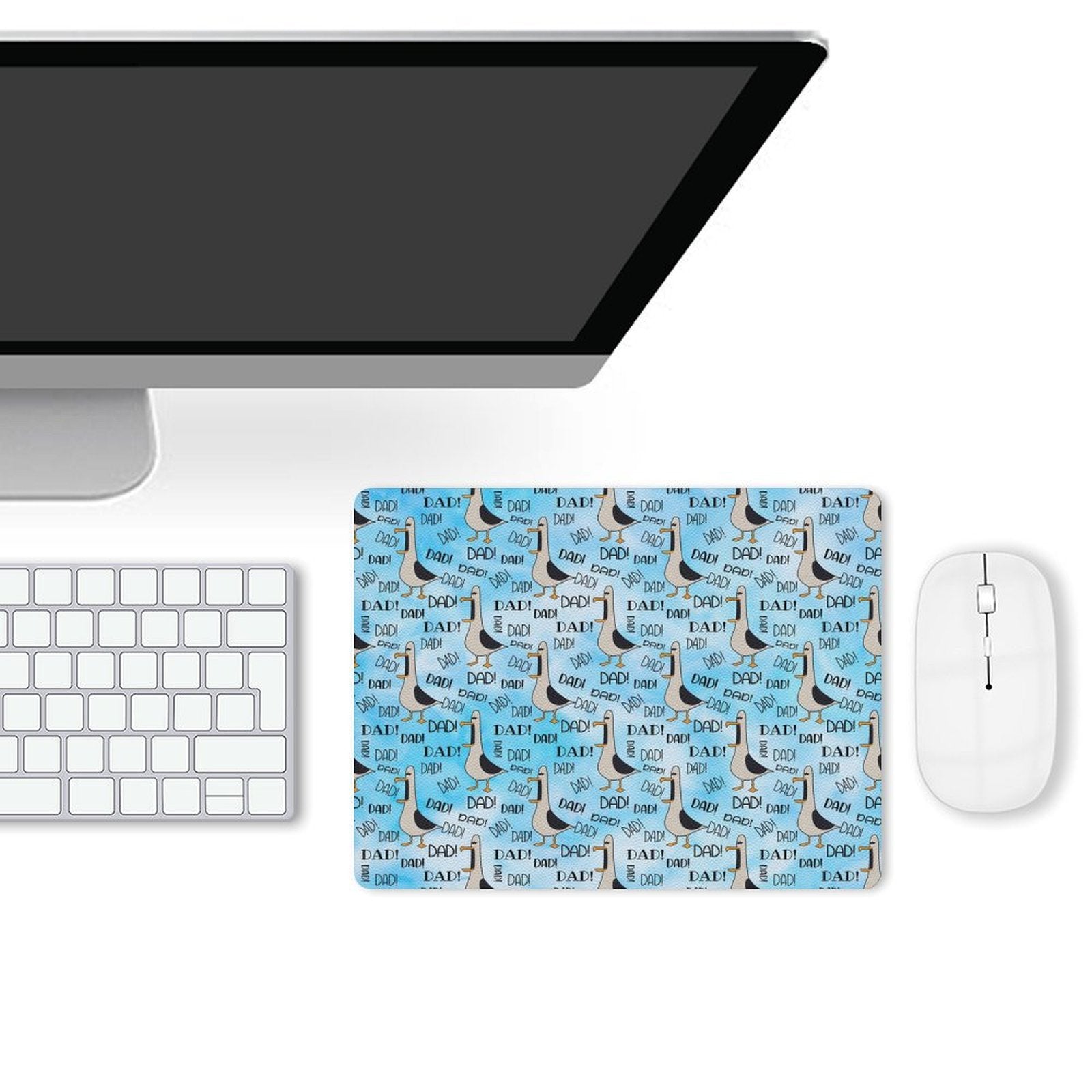 Dad Seagull - Leather Mouse Pad Leather Mouse Pad animal Dad Printed Offshore