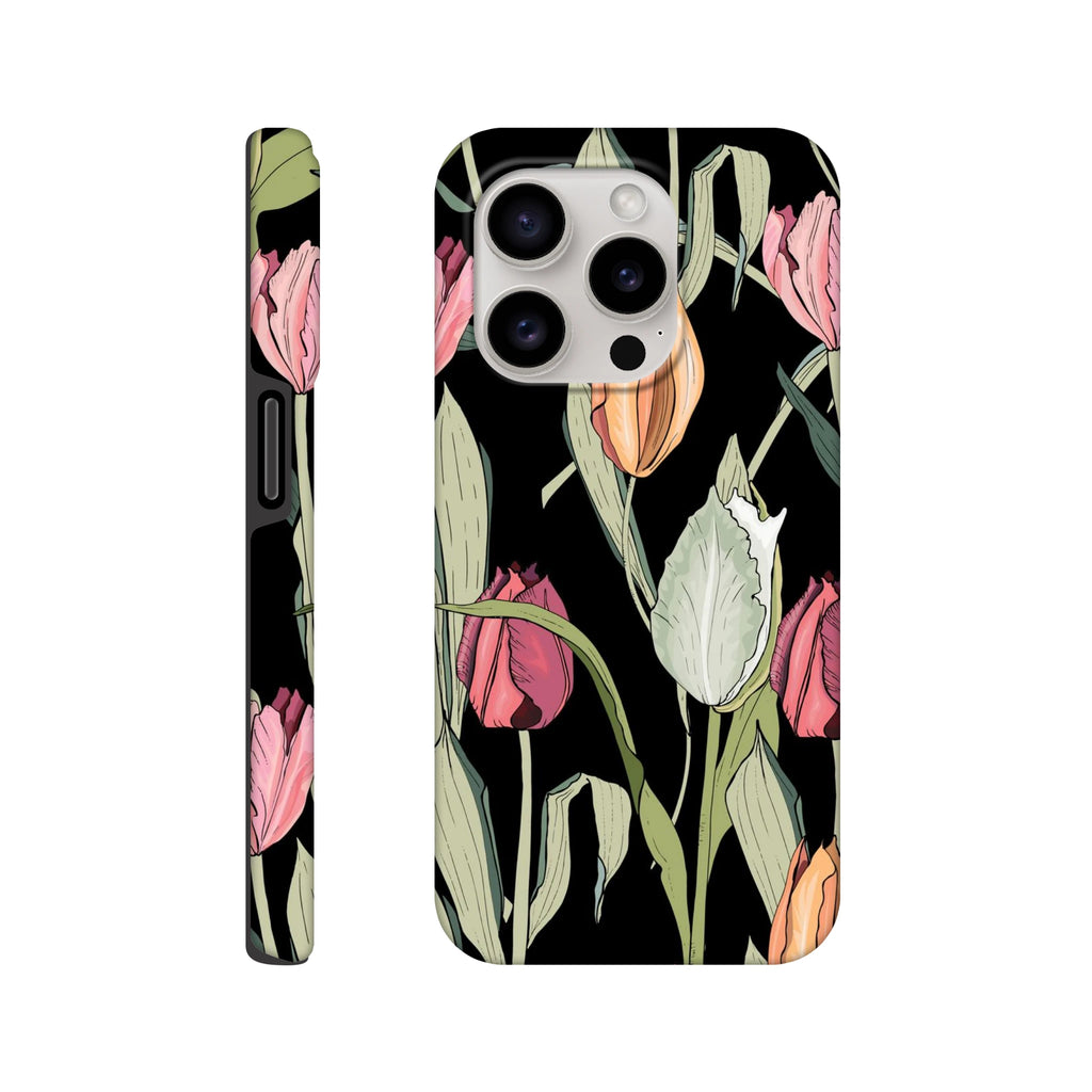 Tulips Apple iPhone Tough case iPhone 15 Pro iPhone Tough Case Globally Fulfilled Plants