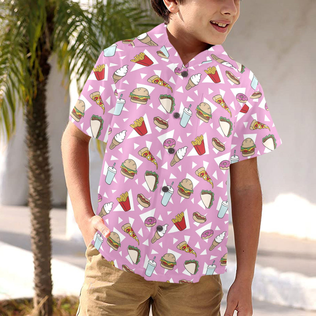 Fast Food - Junior Kids Hawaiian Shirt