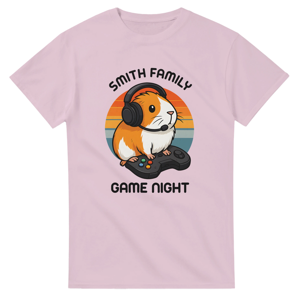 Family Game Night - Personalised T-shirt (Up to 5XL) Light Pink Personalised T-shirt (Up to 5XL)