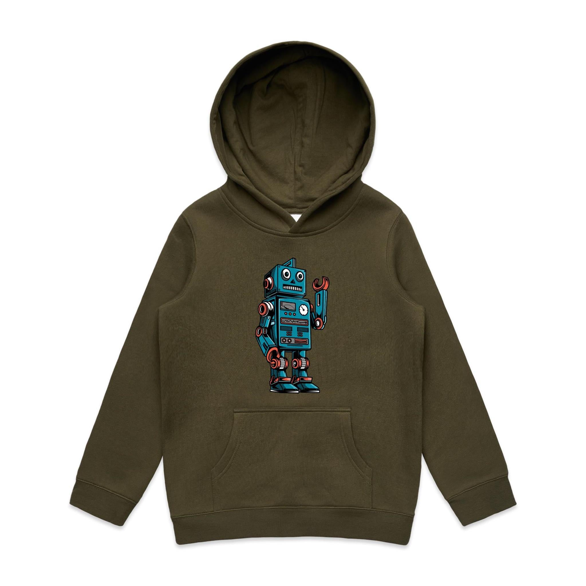 Robot - Kids Hoodie Army Kids Hoodie Printed In Australia