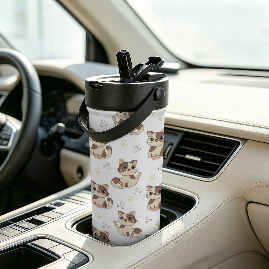 Cheeky Cats 20oz Tea Tumbler with Carry Handle