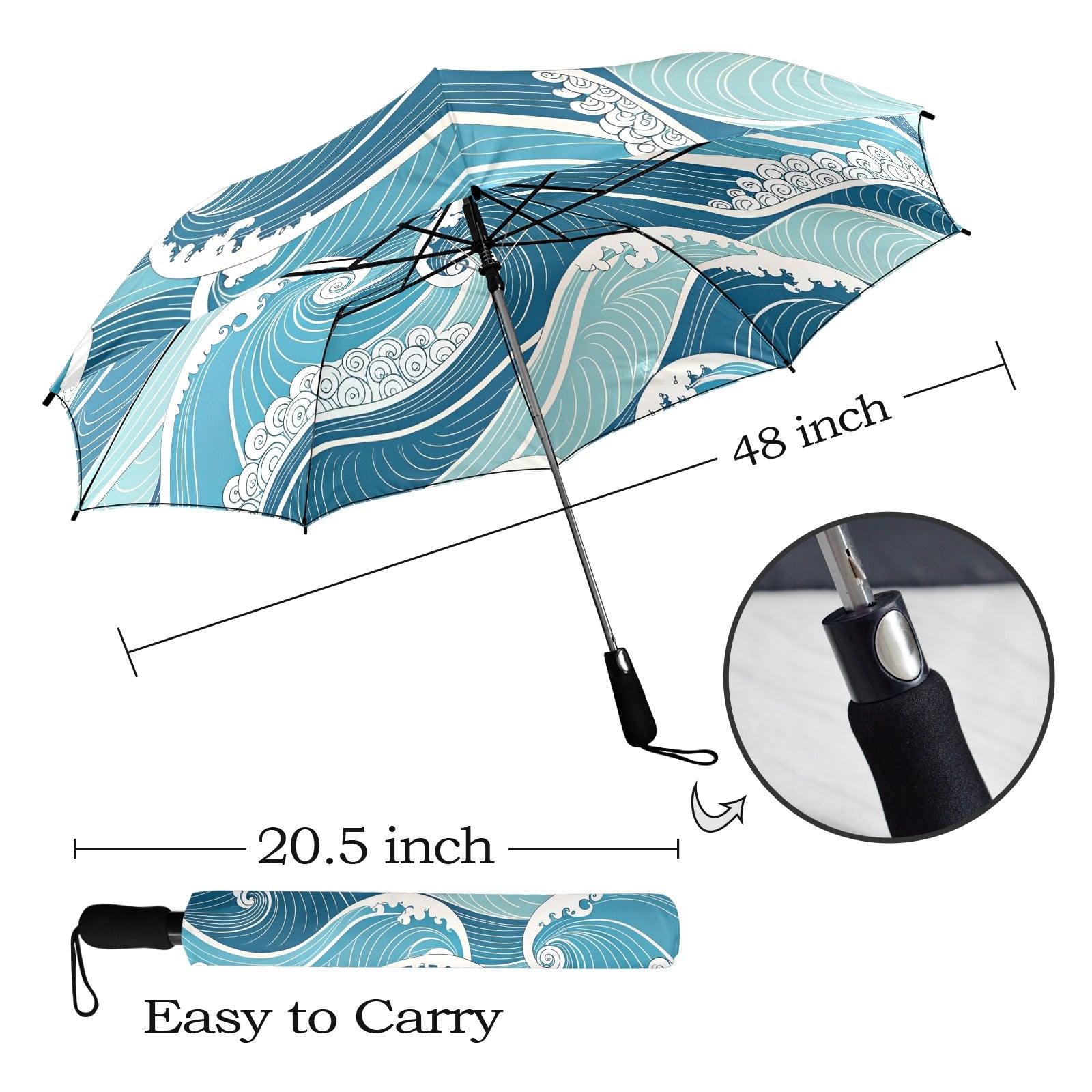 Ocean Waves Umbrella Umbrella Ocean Printed Offshore Surf