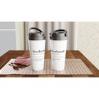 Motherhood Definition - White 15oz Stainless Steel Travel Mug Travel Mug Globally Fulfilled Mum
