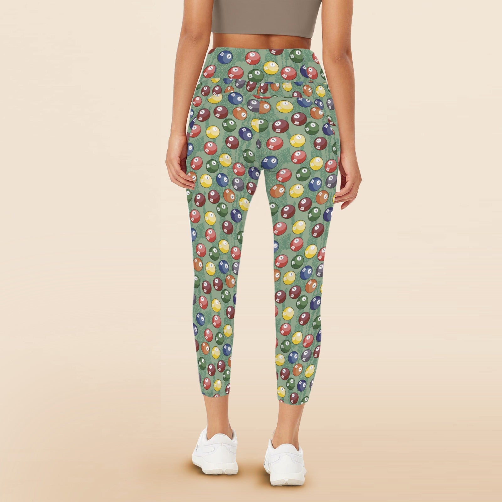 Pool Balls - Women's High Waist Pockets Yoga Leggings