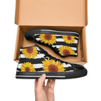 Sunflower Stripes - Women's High Top Canvas Shoes