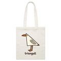 Triangull Geometry Seagull Parcel Canvas Tote Bag