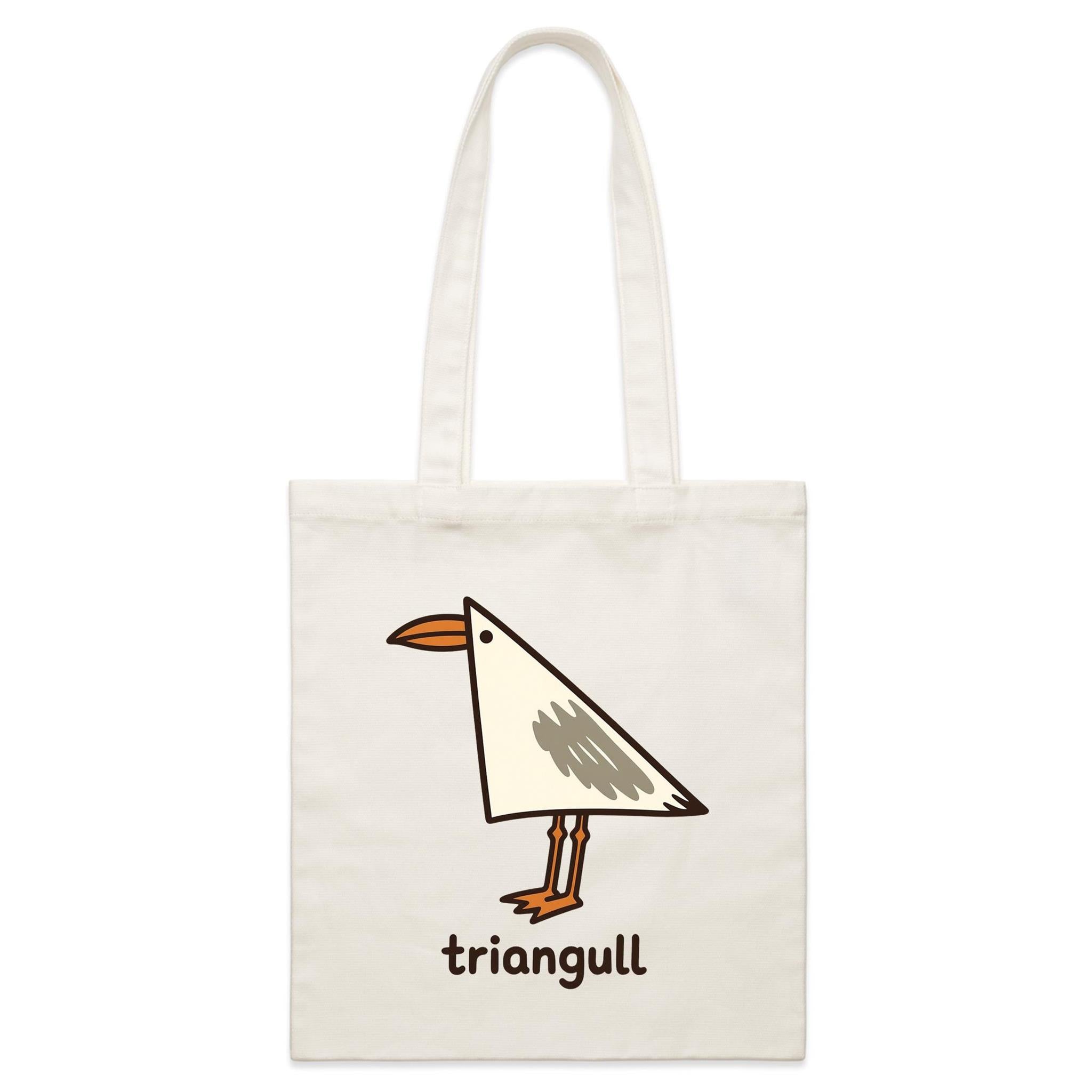 Triangull Geometry Seagull Parcel Canvas Tote Bag
