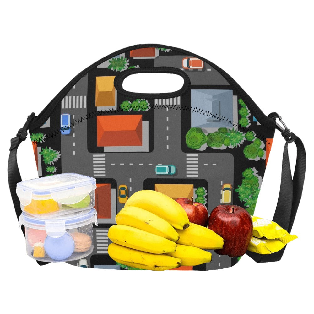 Road Map - Neoprene Lunch Bag Neoprene Lunch Bag Printed Offshore