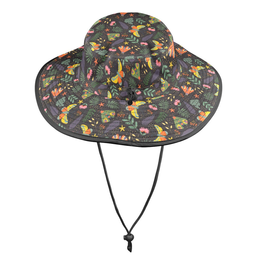 Dark Butterfly Wide Brim Bucket Hat Wide Brim Bucket Hat animal Printed Offshore