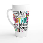 Mother Word Cloud - White Latte 17oz Ceramic Mug Default Title Latte Mug Globally Fulfilled Mum