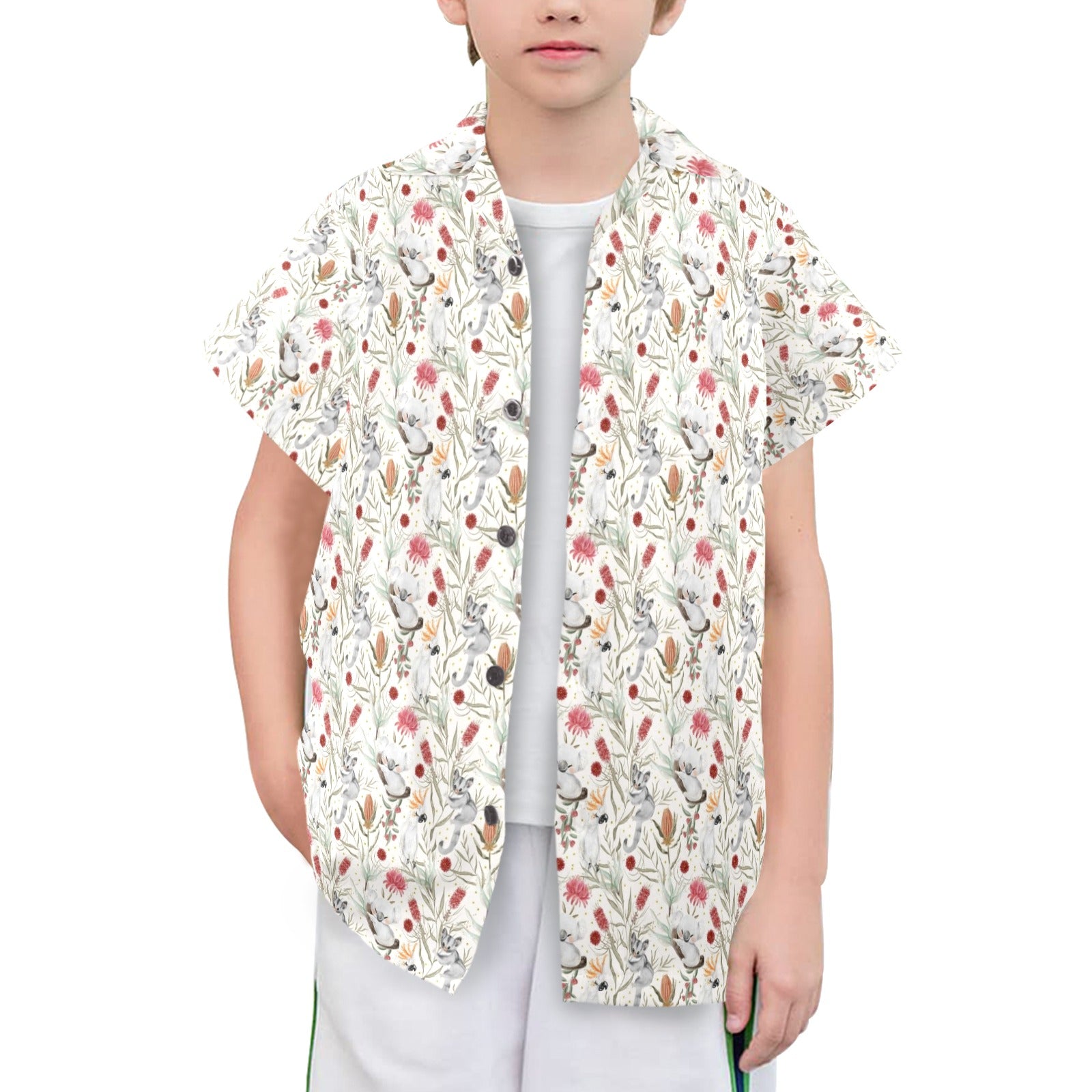 Australian Plants And Animals Senior Kids Hawaiian Shirt
