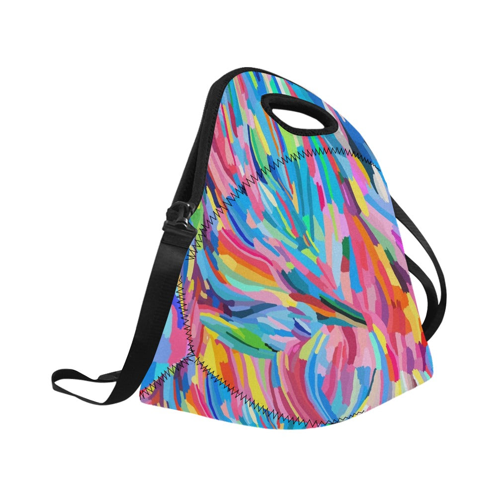 Brushstrokes - Neoprene Lunch Bag Neoprene Lunch Bag Printed Offshore