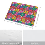 Bright And Bold Flowers Leather Mouse Pad Leather Mouse Pad Plants Printed Offshore