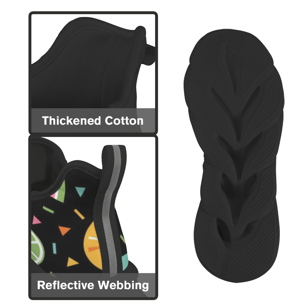 Summer Food On Black Women's Twisted Sole Sneakers