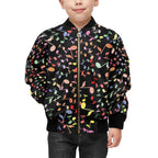 Quavers, Music Notes Kids Bomber Jacket Kids Bomber Jacket Music Printed Offshore
