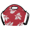 Red Retro Foliage, Hawaiian Flower - Neoprene Lunch Bag One Size Neoprene Lunch Bag Printed Offshore