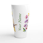 Personalise - Cockatoo, Australian Birds - White Latte 17oz Ceramic Mug Personalised Latte Mug animal Globally Fulfilled