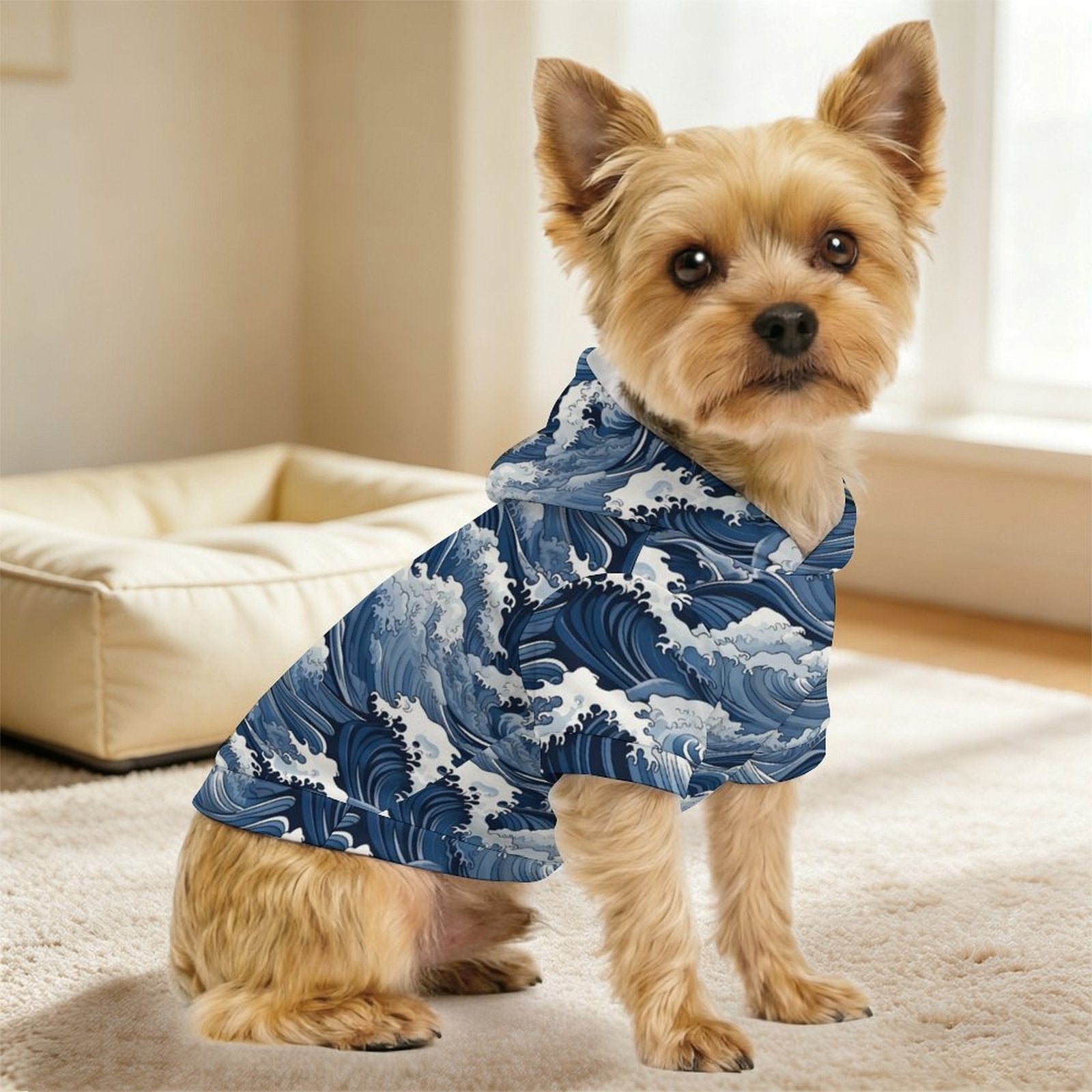 Japanese Waves Pet Hoodie (Small Size)