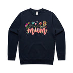 Mum, Flowers And Butterflies - As Colour Sweatshirt