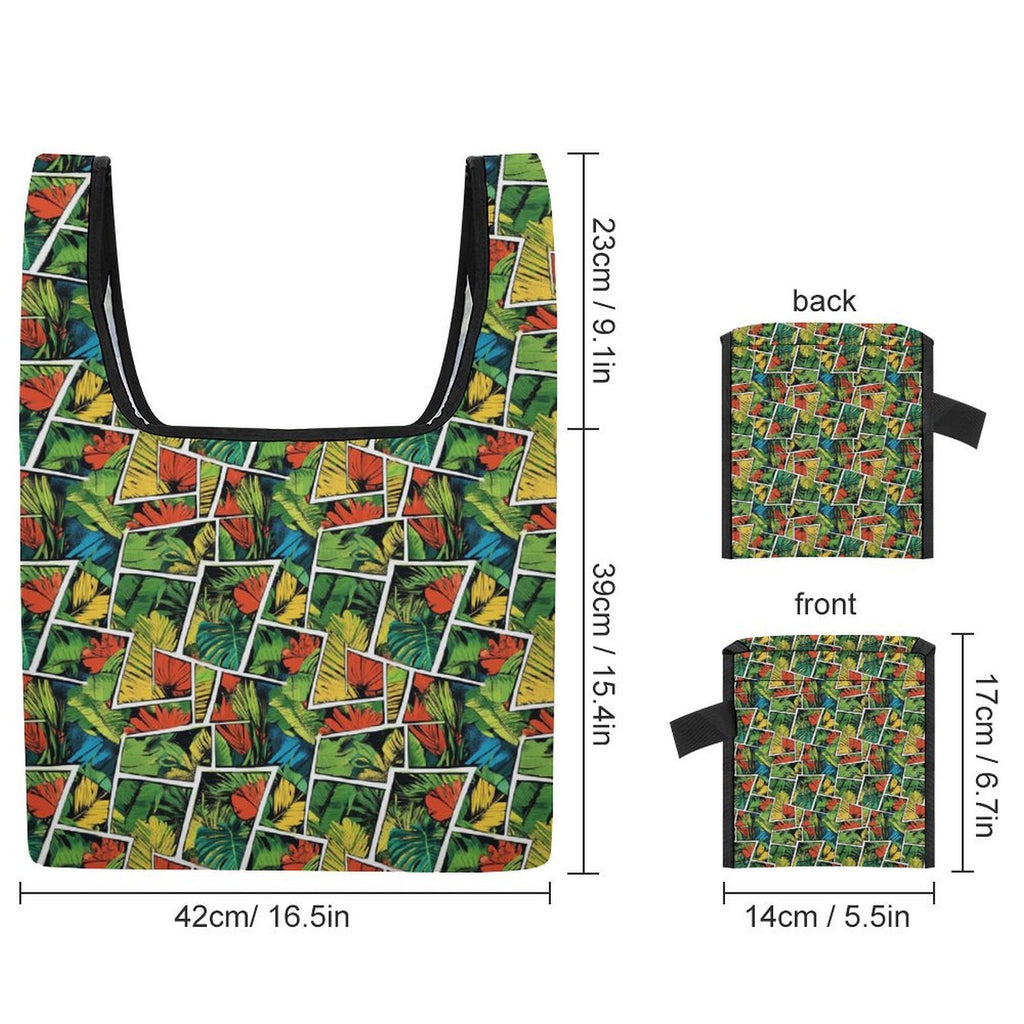 Tropical Comic Book Style Foldable Shopping Bag