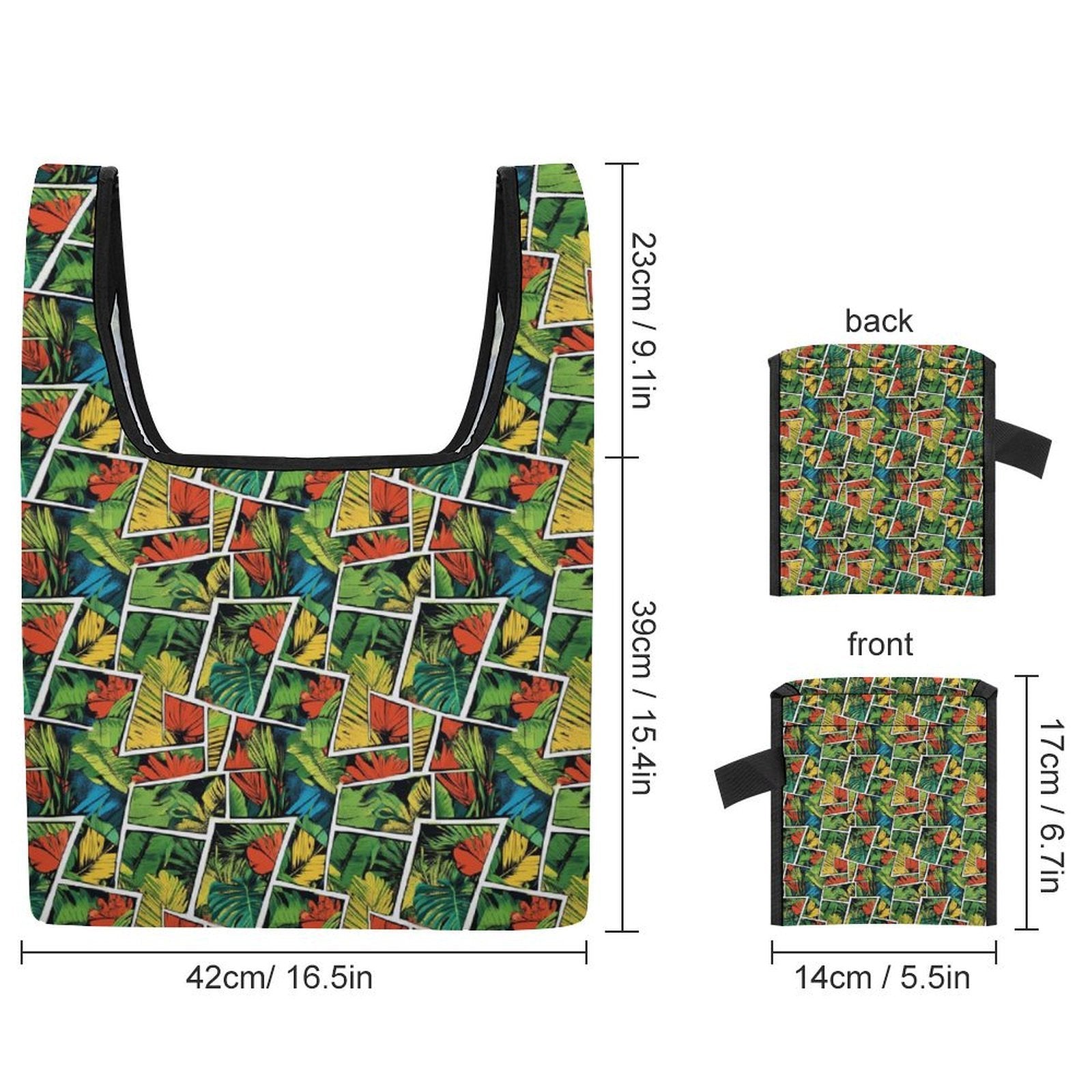 Tropical Comic Book Style Foldable Shopping Bag