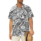 Entertainment Men's Short Sleeve Hawaiian Shirt Men's Hawaiian Shirt (New) Printed Offshore