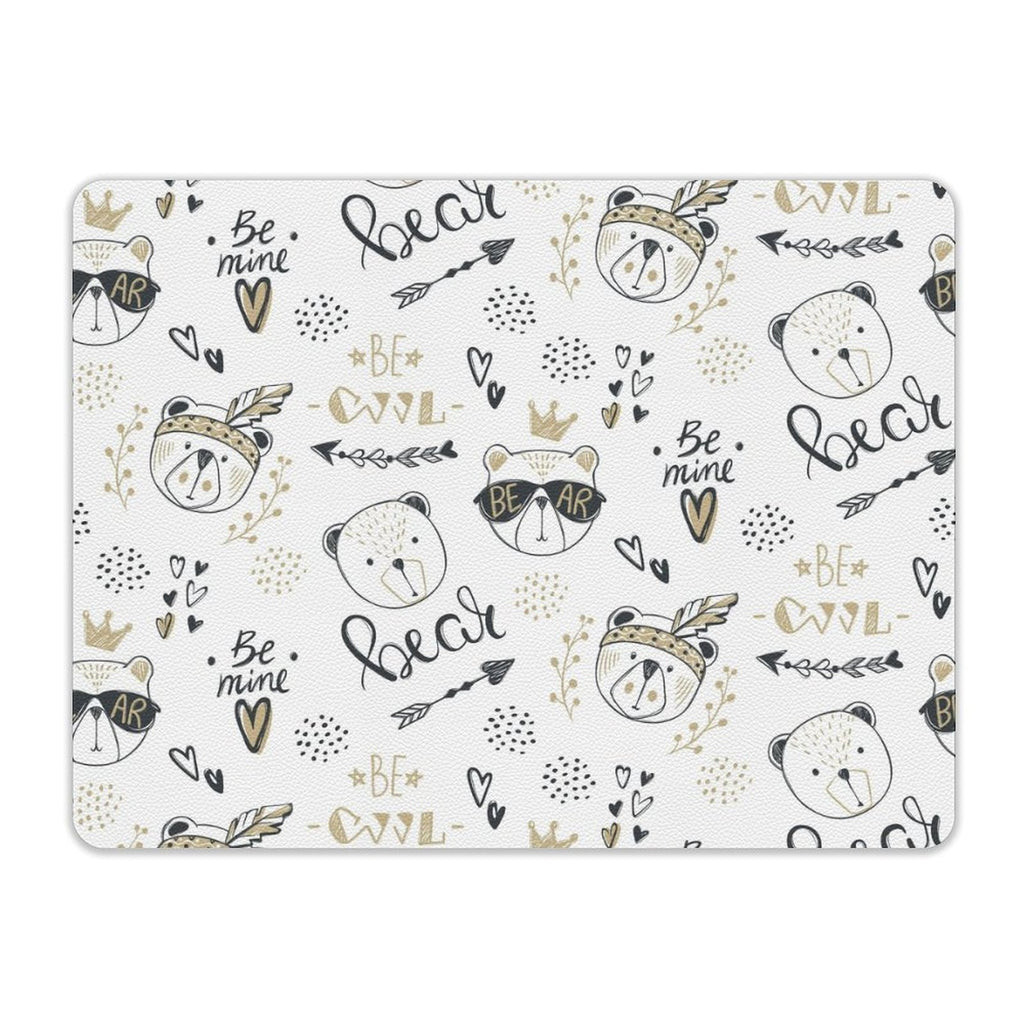 Bears Leather Mouse Pad Leather Mouse Pad animal Printed Offshore