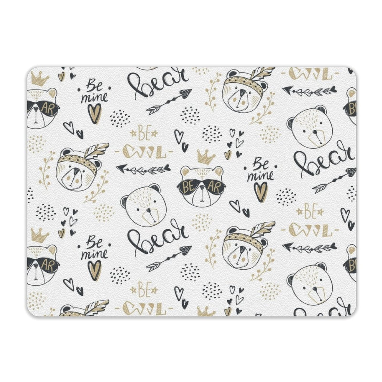 Bears Leather Mouse Pad Leather Mouse Pad animal Printed Offshore