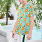 Safari Animals Senior Kids Hawaiian Shirt